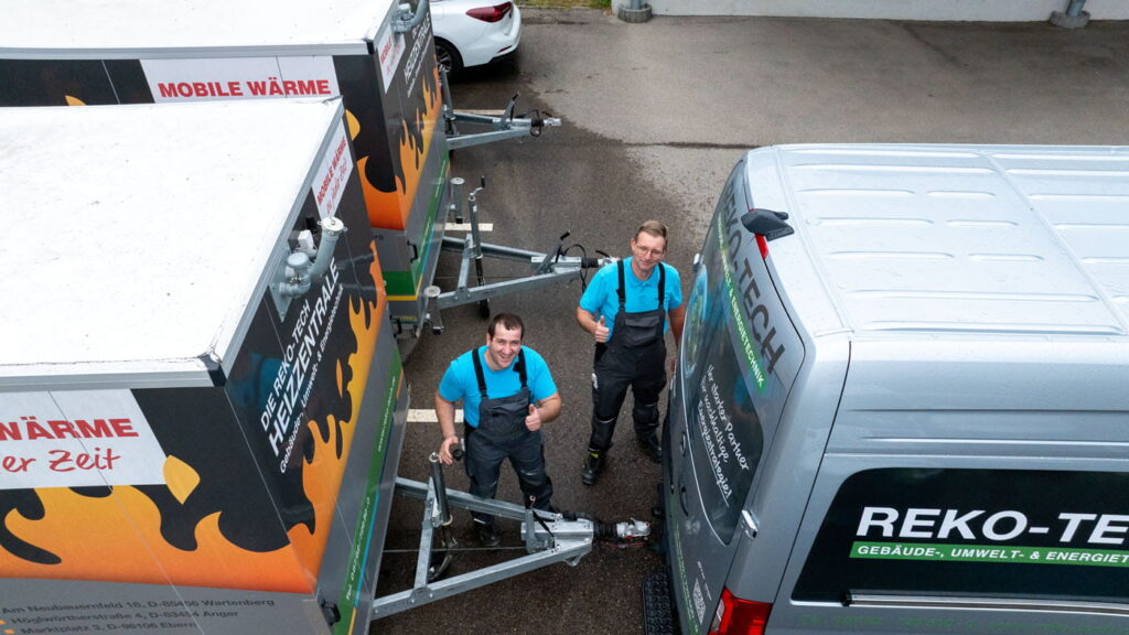 Heizzentralen in mobilen Kfz-Anhängern: